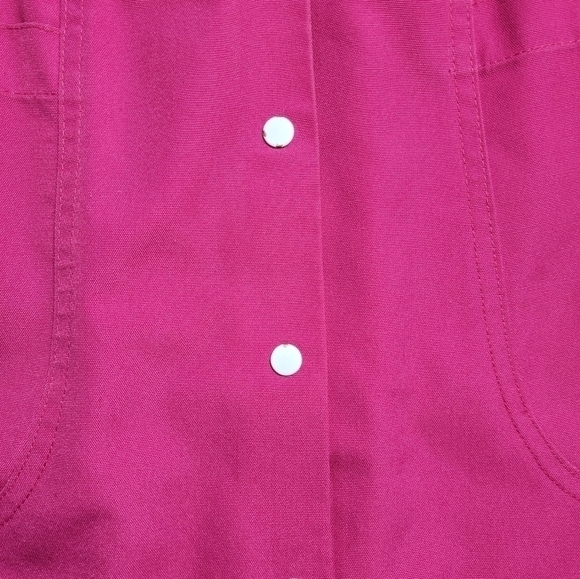 KORET Vintage Button Up Pull On Skirt Below Knee Stretchy Waist Pink Size 10 - Picture 6 of 7
